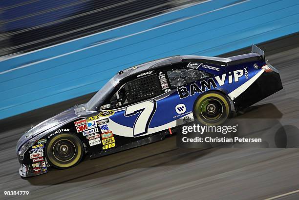 Robby Gordon, driver of the Blake Shelton/Warner Music Nashville Toyota, drives during the NASCAR Sprint Cup Series SUBWAY Fresh Fit 600 at Phoenix...