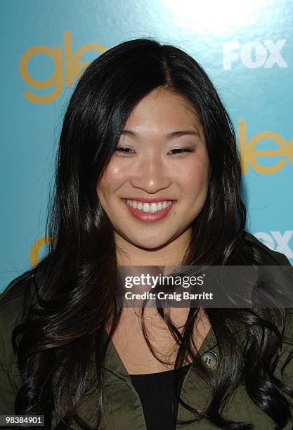 Jenna Ushkowitz arrives at the "Glee" spring premiere episode outdoor screening at The Grove on April 10, 2010 in Los Angeles, California.