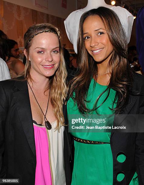 Taryn Manning and Dania Ramirez attend a mixer party for the Yana K clothing line's Spring Collection on April 10, 2010 in Santa Monica, California.