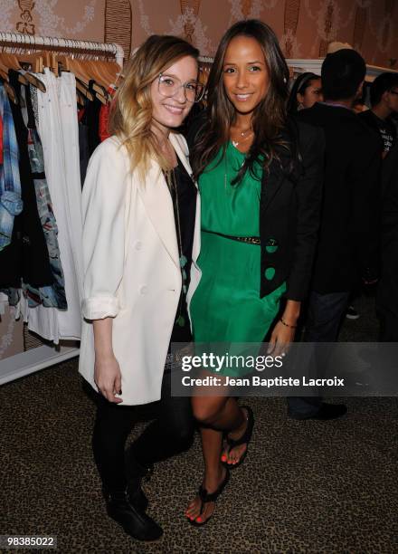 Yana Khromova and Dania Ramirez attend a mixer party for the Yana K clothing line's Spring Collection on April 10, 2010 in Santa Monica, California.