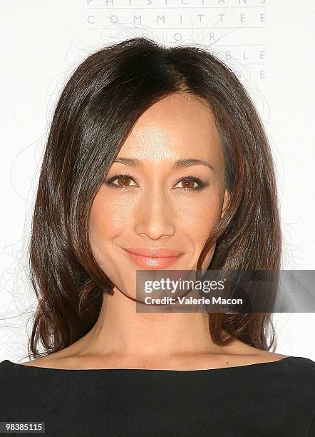 Actress Maggie Q arrives at Nonprofit Physicians Committee For Responsible Medicine's 25th Anniversary on April 10, 2010 in West Hollywood,...