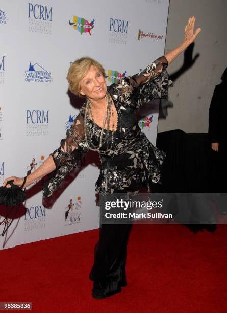 Actress Cloris Leachman arrives at The Art of Compassion PCRM 25th Anniversary Gala at The Lot in West Hollywood on April 10, 2010 in West Hollywood,...