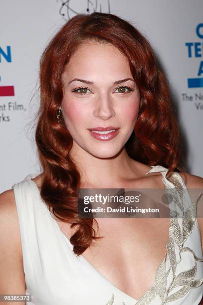 Actress Amanda Righetti attends the 31st Annual College Television Awards at Renaissance Hollywood Hotel on April 10, 2010 in Hollywood, California.