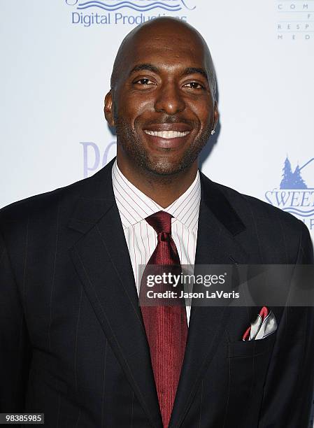 Former NBA player John Salley attends the Art Of Compassion PCRM 25th anniversary gala at The Lot on April 10, 2010 in West Hollywood, California.