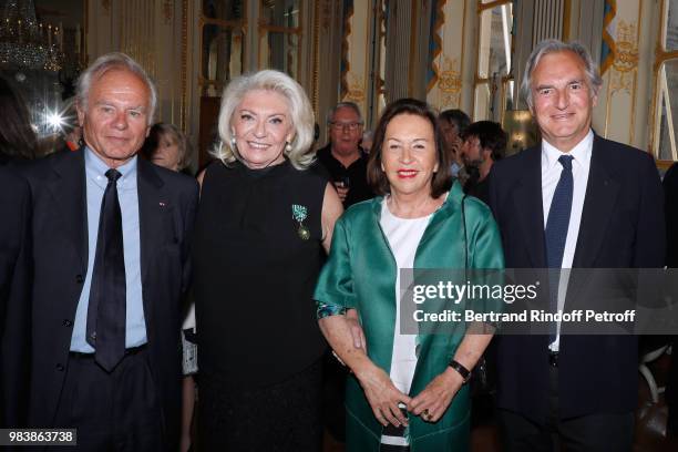 Chairman Global Banking and Markets at HSBC France, Philippe Pontet, Elisabeth Dauchy decorated "Officier des Arts et des Lettres", Francoise...