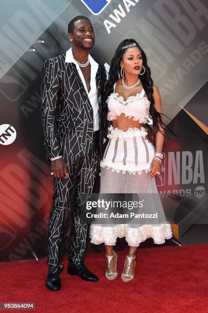 Gucci Mane walks the red carpet before the NBA Awards Show on June 25, 2018 at the Barker Hangar in Santa Monica, California. NOTE TO USER: User...