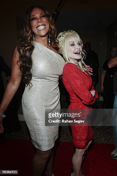 Ledyard, CT Wendy Williams and Dolly Parton attend Kenny Rogers : The First 50 Years at The MGM Years at The MGM Grand at Foxwoods on April 10, 2010...