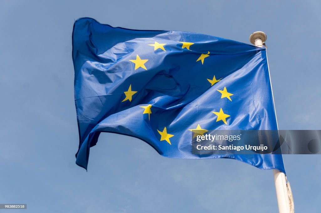 European Union flag at Berlaymont building