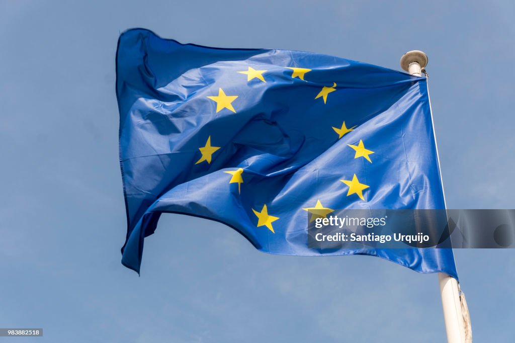 European Union flag at Berlaymont building