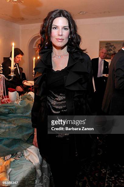 Christina Estrada, model and wife of Saudi billionaire Walid Juffali, attends the Damien Hirst "Death In Venice" opening party at Palazzo Mocenigo on...