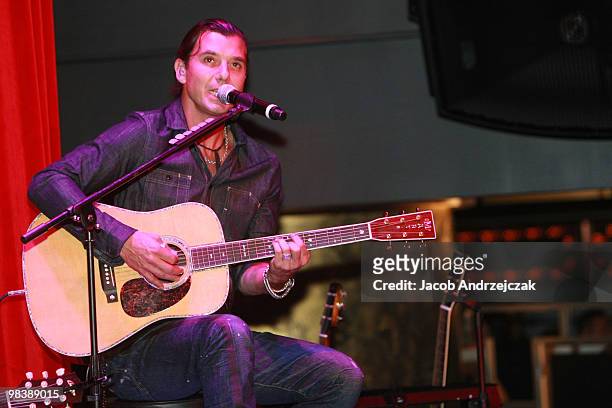 Gavin Rossdale performs at the Conde Nast Traveler "Hot List" party at Haze Nightclub in the Aria Resort & Casino at CityCenter on April 10, 2010 in...