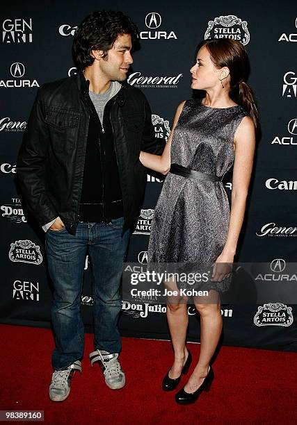Actors Adrian Grenier and Alexis Bledel attends the Gen Art Film Festival screening of "Teenage Paparazzo" at the School of Visual Arts Theater on...
