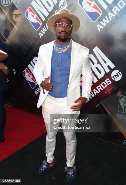 Von Miller attends 2018 NBA Awards at Barkar Hangar on June 25, 2018 in Santa Monica, California.