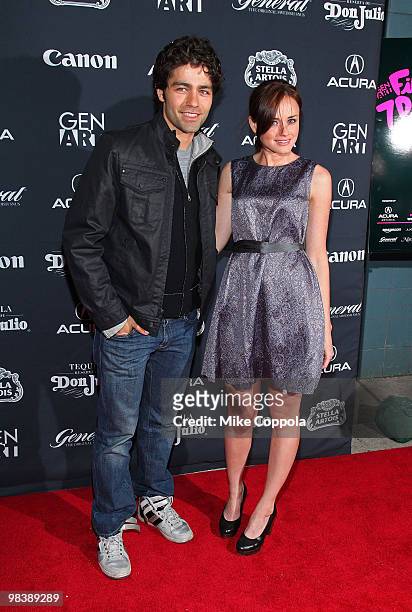 Actors Alexis Bledel, and Adrian Grenier attend the Gen Art Film Festival screening of "Teenage Paparazzo" at the School of Visual Arts Theater on...