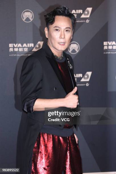 Singer Jeff Chang poses on red carpet of the 29th Golden Melody Awards ceremony on June 23, 2018 in Taipei, Taiwan of China.
