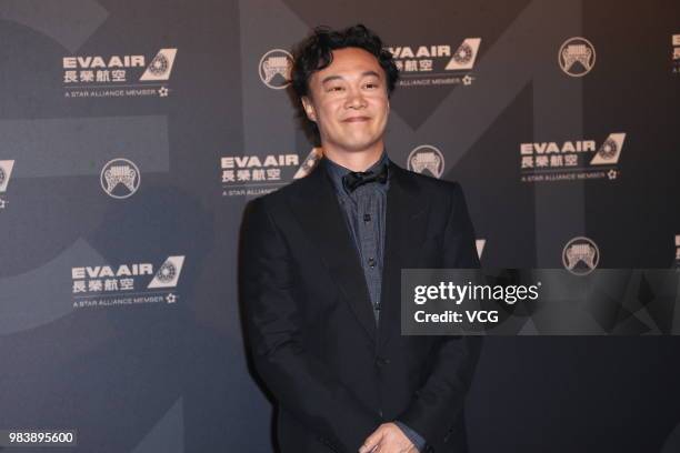 Singer Eason Chan poses on red carpet of the 29th Golden Melody Awards ceremony on June 23, 2018 in Taipei, Taiwan of China.