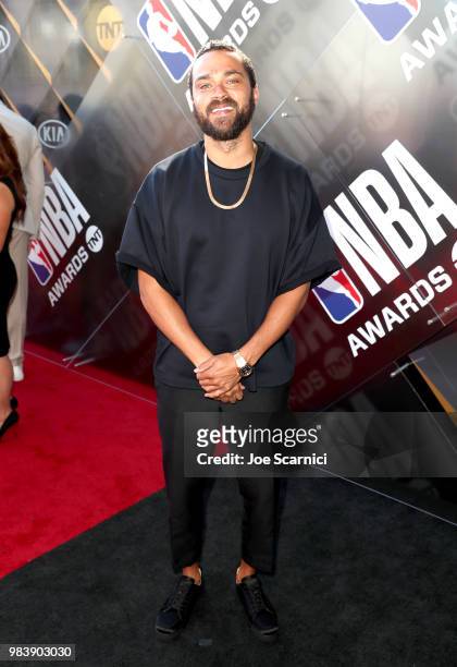 Jesse Williams attends 2018 NBA Awards at Barkar Hangar on June 25, 2018 in Santa Monica, California.