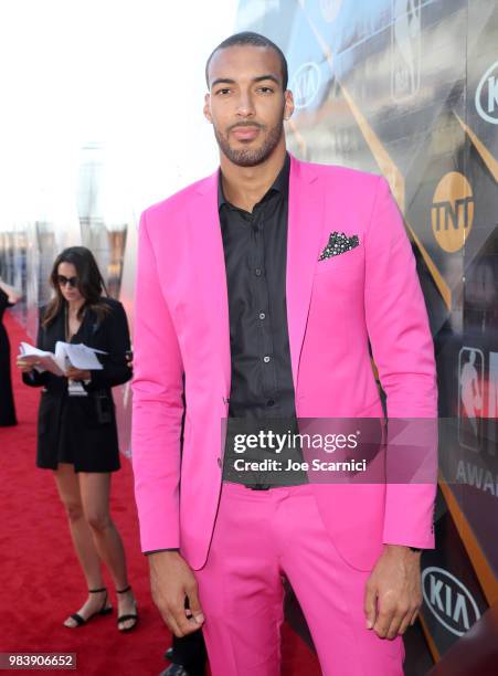 Rudy Gobert attends 2018 NBA Awards at Barkar Hangar on June 25, 2018 in Santa Monica, California.