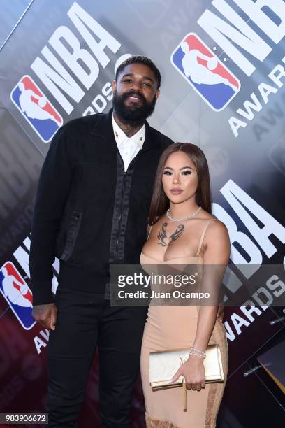 Amir Johnson of the Philadelphia 76ers walks the red carpet before the NBA Awards Show on during the 2018 NBA Awards Show on June 25, 2018 at The...