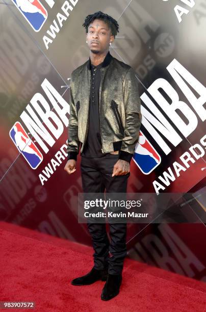 Savage attends 2018 NBA Awards at Barkar Hangar on June 25, 2018 in Santa Monica, California.