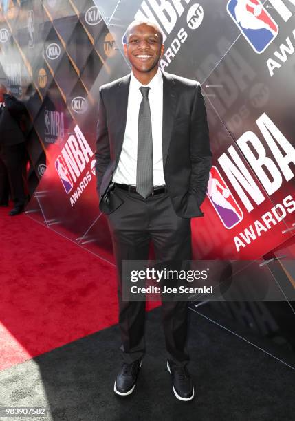 James Jones attends 2018 NBA Awards at Barkar Hangar on June 25, 2018 in Santa Monica, California.