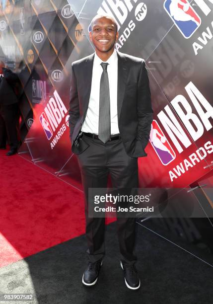 James Jones attends 2018 NBA Awards at Barkar Hangar on June 25, 2018 in Santa Monica, California.
