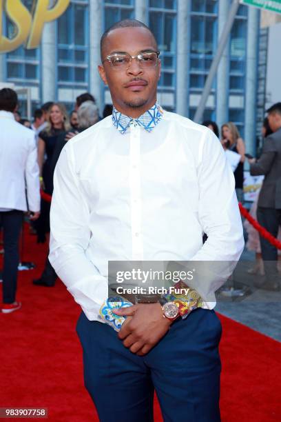 Tip 'T.I.' Harris attends the premiere of Disney And Marvel's "Ant-Man And The Wasp" on June 25, 2018 in Los Angeles, California.