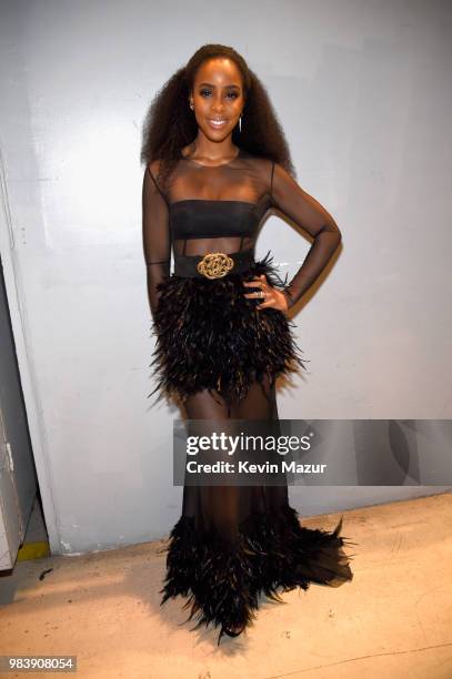Kelly Rowland attends the 2018 NBA Awards at Barkar Hangar on June 25, 2018 in Santa Monica, California.