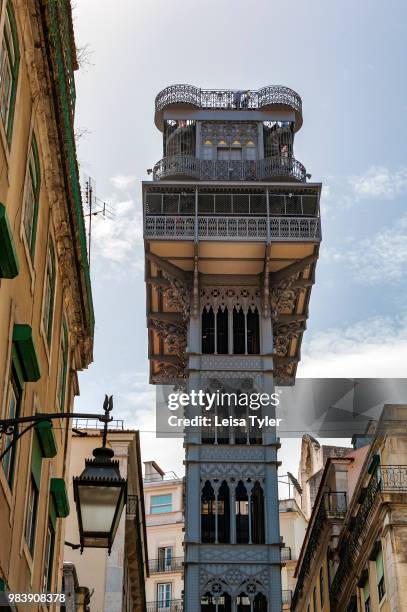 The 1902 built Elevador de Santa Justa, also known as the Carmo Lift, a 45 meter high neo Gothic elevator built in the same style as the Eifel Tower.