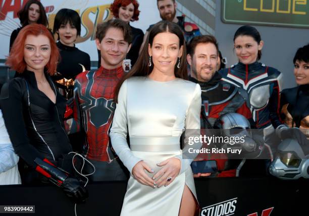 Evangeline Lilly attends the premiere of Disney And Marvel's "Ant-Man And The Wasp" on June 25, 2018 in Los Angeles, California.