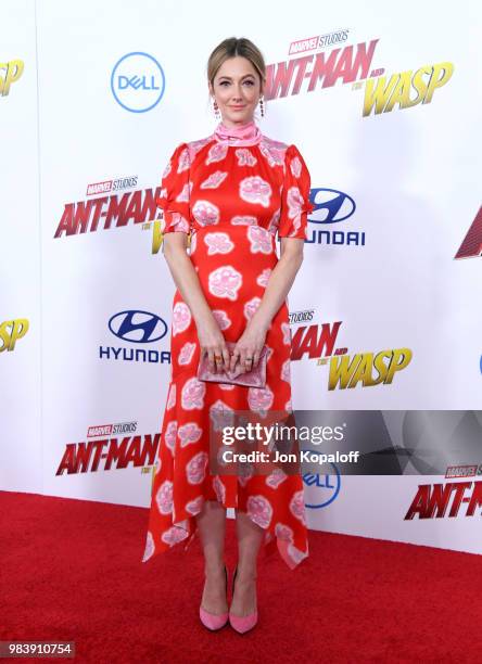 Judy Greer attends the premiere of Disney And Marvel's "Ant-Man And The Wasp" on June 25, 2018 in Los Angeles, California.