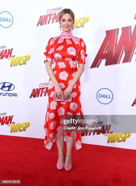 Judy Greer attends the premiere of Disney And Marvel's "Ant-Man And The Wasp" on June 25, 2018 in Los Angeles, California.