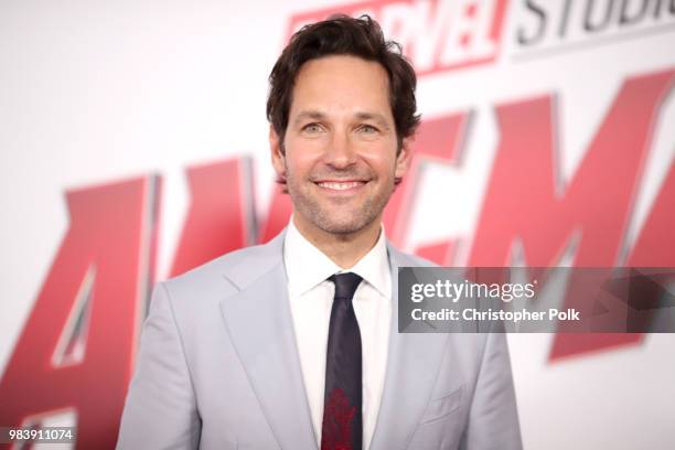 Paul Rudd attends the premiere of Disney And Marvel's "Ant-Man And The Wasp" on June 25, 2018 in Los Angeles, California.