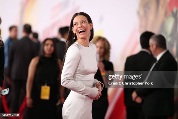 Evangeline Lilly attends the premiere of Disney And Marvel's "Ant-Man And The Wasp" on June 25, 2018 in Los Angeles, California.