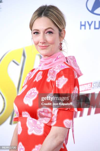 Judy Greer attends the premiere of Disney And Marvel's "Ant-Man And The Wasp" on June 25, 2018 in Los Angeles, California.