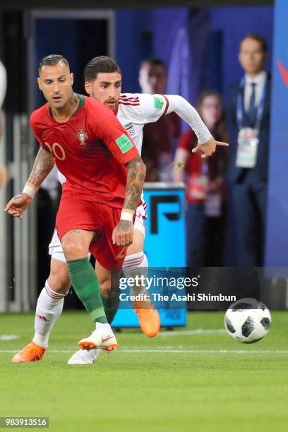 Ricardo Quaresma of Poretugal in action during the 2018 FIFA World Cup Russia group B match between Iran and Portugal at Mordovia Arena on June 25,...