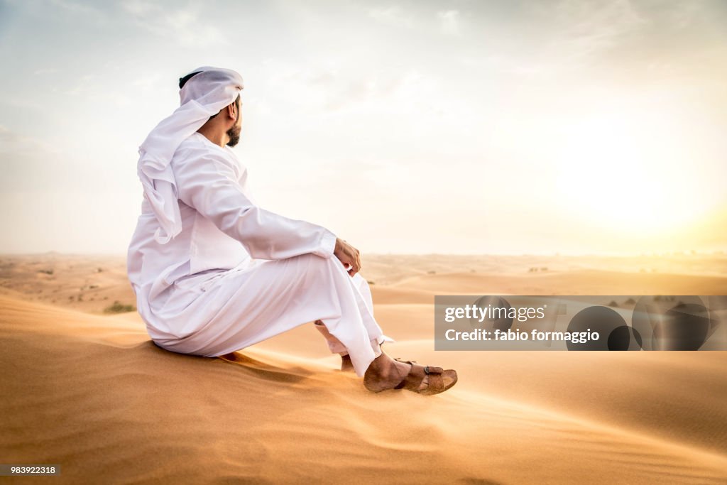 Arabic man in the desert