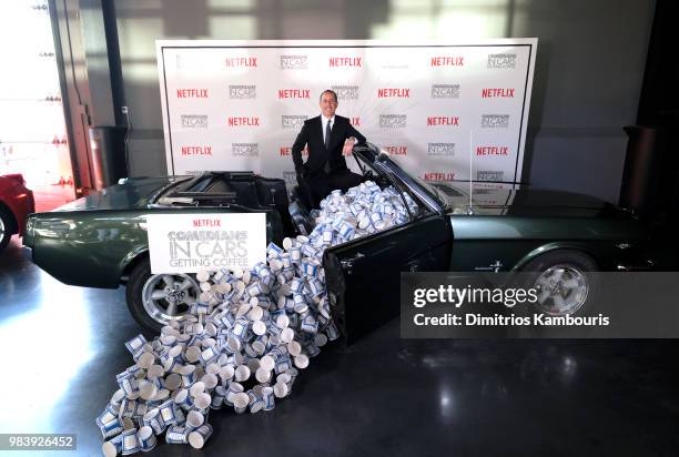 Jerry Seinfeld attends Comedians in Cars Getting Coffee - New York Event at Classic Car Club Manhattan on June 25, 2018 in New York City.