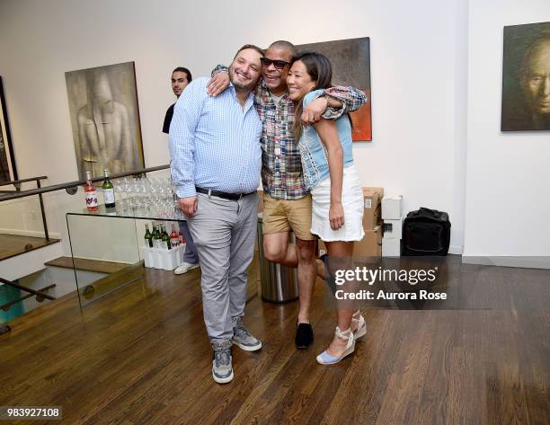 Christopher Pape, George Wayne and Hillary Latos Attend the Resident Celebrates Jean Shafiroff, June 2018 Cover Star on June 25, 2018 in New York...