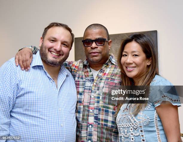 Christopher Pape, George Wayne and Hillary Latos Attend the Resident Celebrates Jean Shafiroff, June 2018 Cover Star on June 25, 2018 in New York...