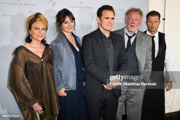 Jacqueline Bisset, Matt Dillon, Nick Nolte and Til Schweiger attend the press conference / photo call of 'Head full of Honey' at on June 25, 2018 in...