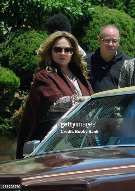 Melissa McCarthy on the set of "The Kitchen" on June 25, 2018 in New York City.