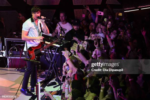 Calum Hood of 5 Seconds of Summer performs at the Tumblr IRL with 5 Seconds of Summer at the National Sawdust June 25, 2018 in New York City.