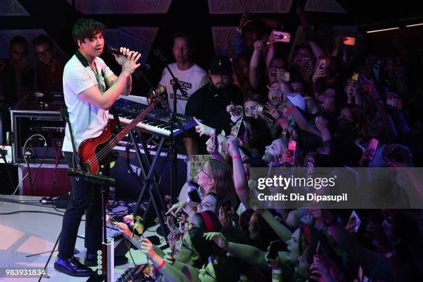 Calum Hood of 5 Seconds of Summer performs at the Tumblr IRL with 5 Seconds of Summer at the National Sawdust June 25, 2018 in New York City.