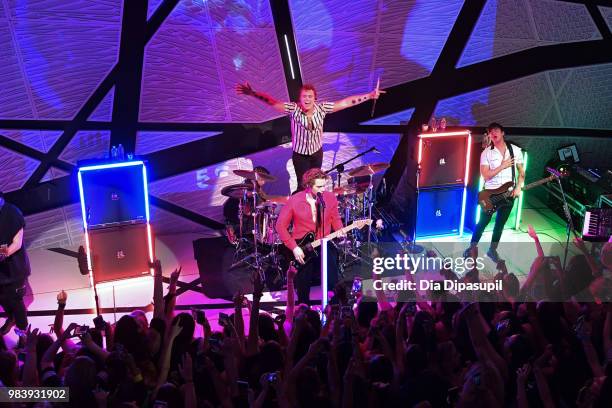 Seconds of Summer performs at the Tumblr IRL with 5 Seconds of Summer at the National Sawdust June 25, 2018 in New York City.