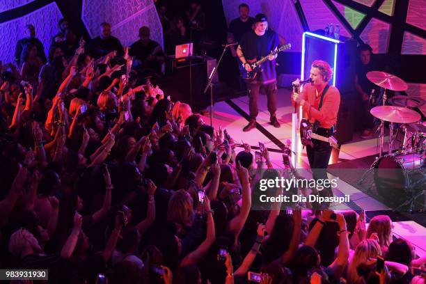 Seconds of Summer performs at the Tumblr IRL with 5 Seconds of Summer at the National Sawdust June 25, 2018 in New York City.