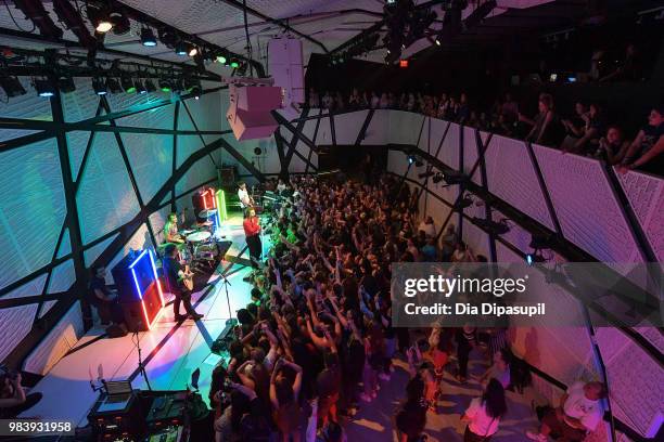 Seconds of Summer performs at the Tumblr IRL with 5 Seconds of Summer at the National Sawdust June 25, 2018 in New York City.