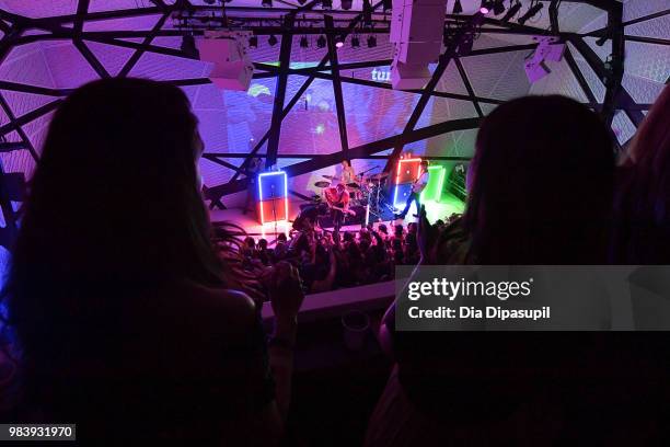 Seconds of Summer performs at the Tumblr IRL with 5 Seconds of Summer at the National Sawdust June 25, 2018 in New York City.