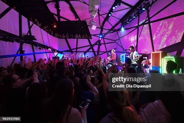 Seconds of Summer performs at the Tumblr IRL with 5 Seconds of Summer at the National Sawdust June 25, 2018 in New York City.