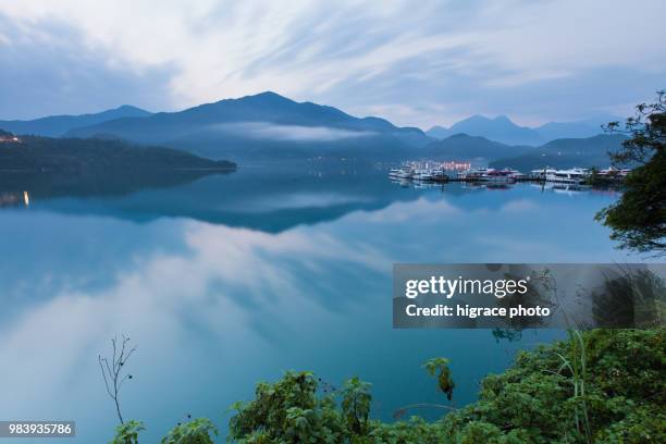 scenery the famous attraction in taiwan, asia. sun moon lake, sun moon lake in taiwan - sun moon lake stock pictures, royalty-free photos & images